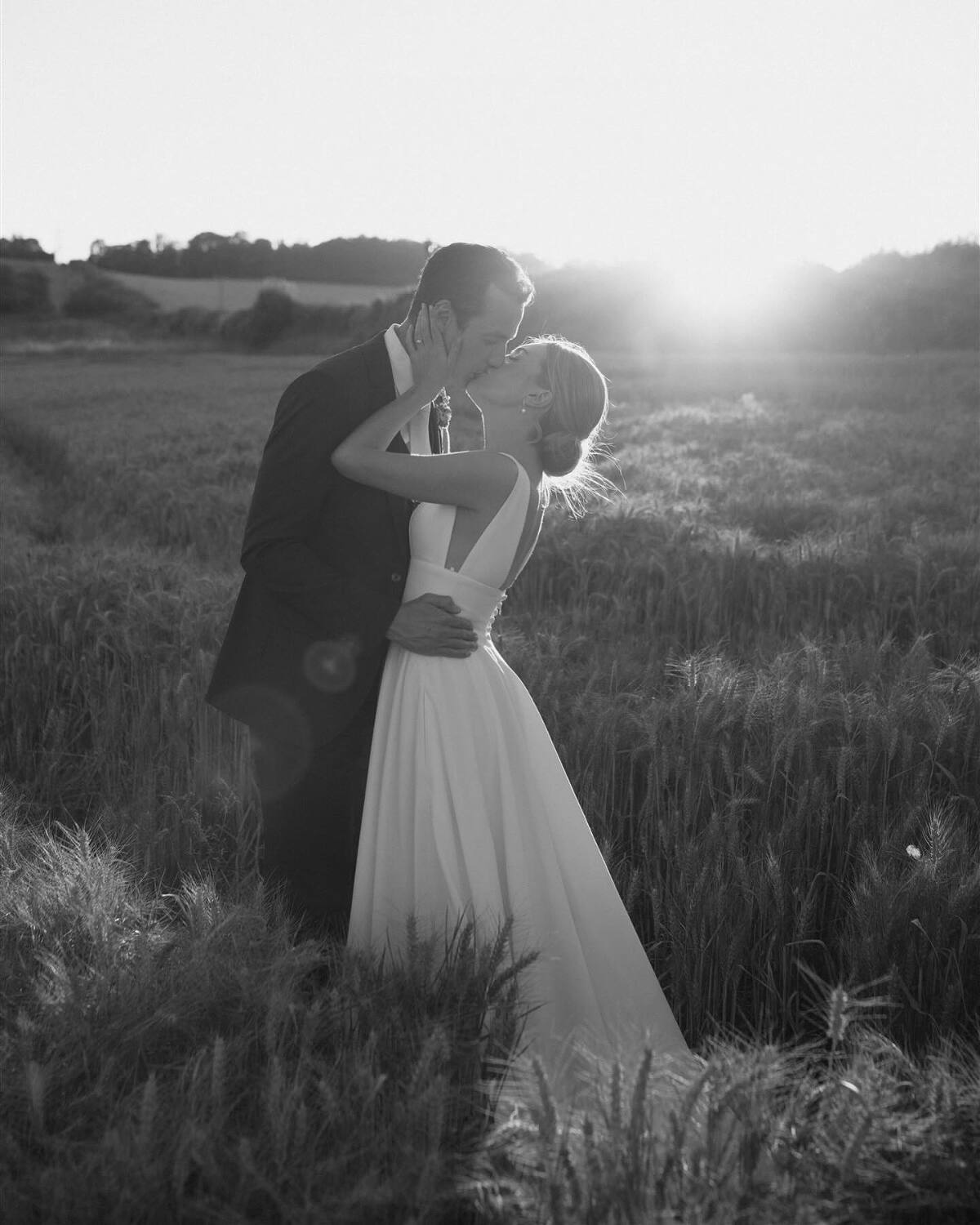 Bride and Groom kissing on their wedding day