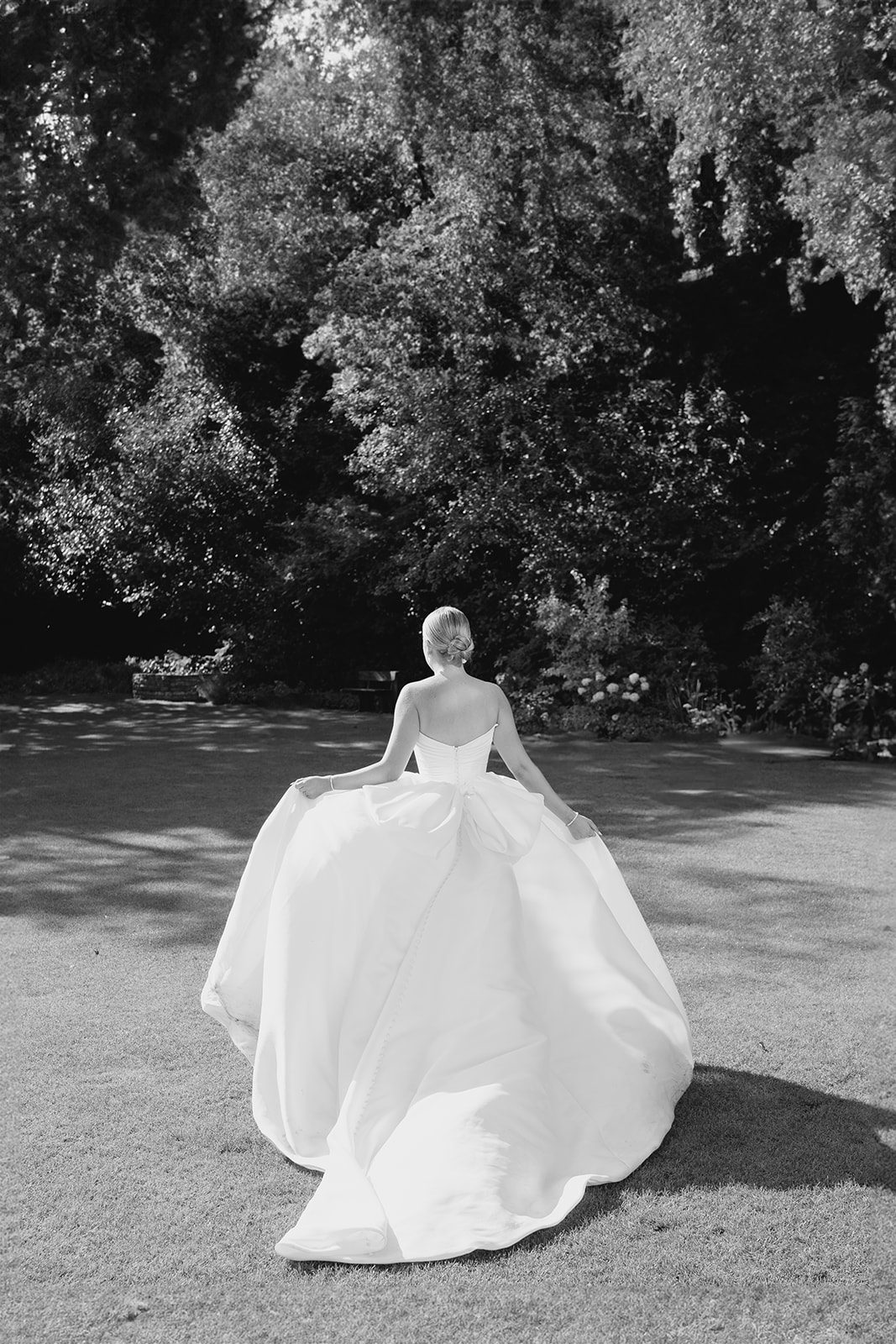 Bride walking